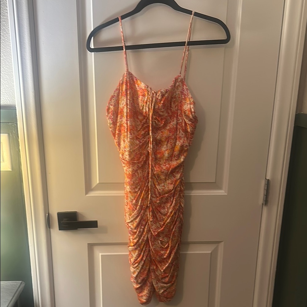 Floral Orange Dress